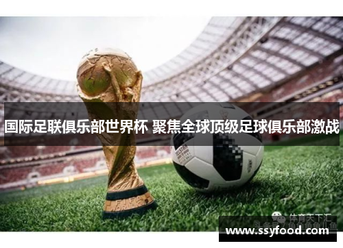 国际足联俱乐部世界杯 聚焦全球顶级足球俱乐部激战